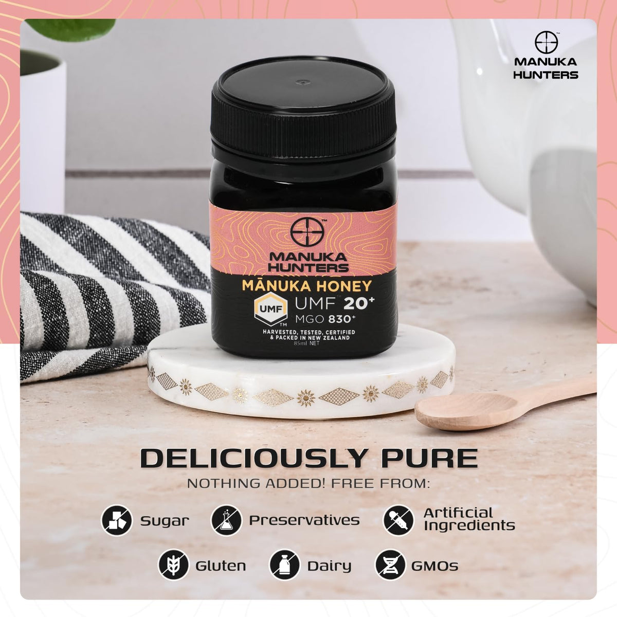 Manuka Hunters honey drizzled on toast highlighting natural sweetness
