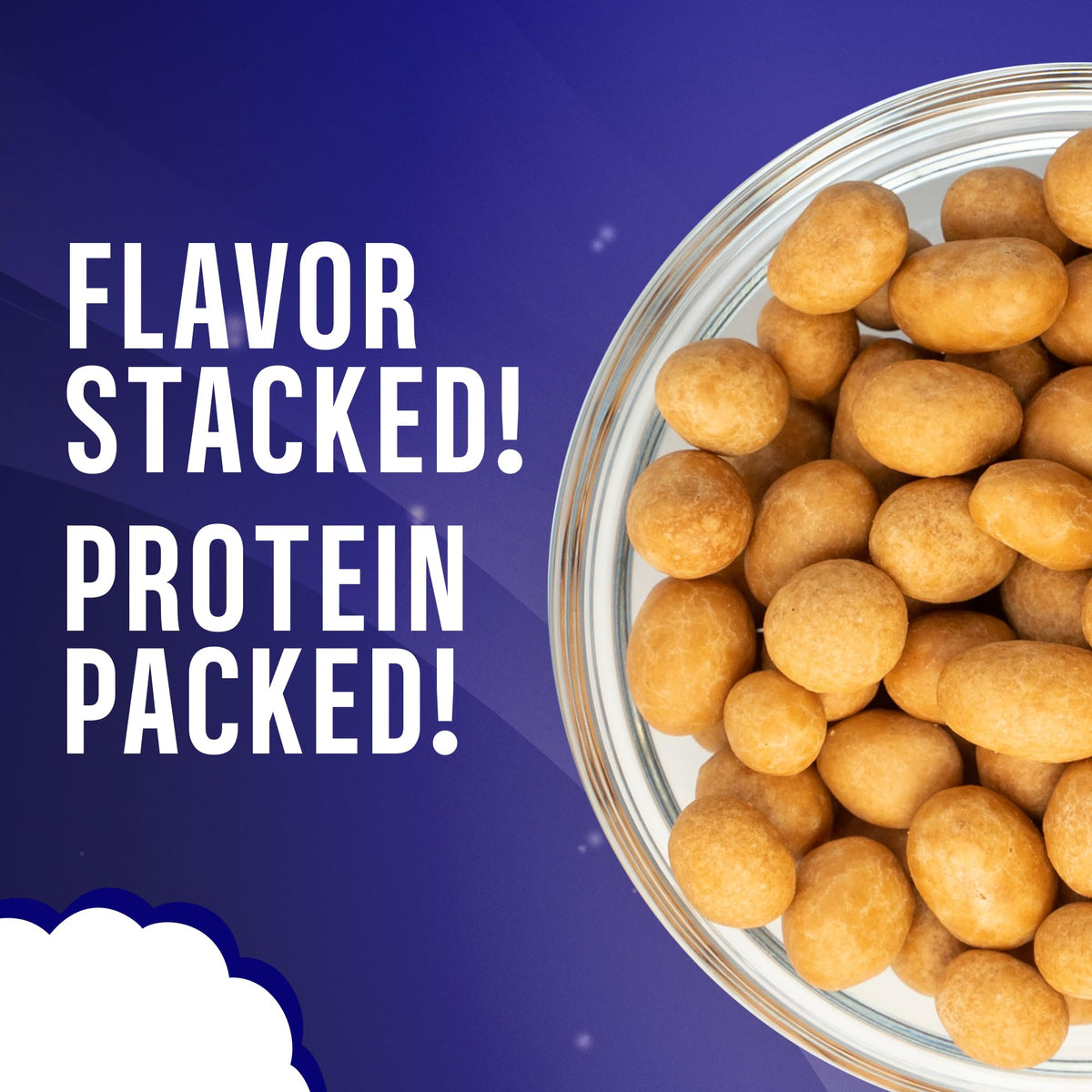 Close-up of crunchy Manzela Japanese-Style Peanuts texture