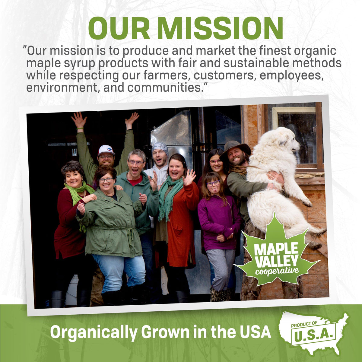 Maple Valley nutrition label highlights vegan, gluten-free, and kosher attributes.