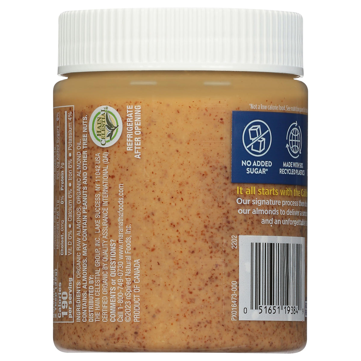 MARANATHA almond butter used as a dip for fruits and vegetables
