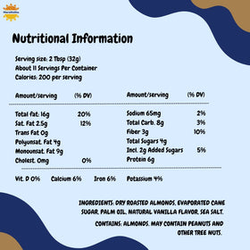 MaraNatha almond butter close-up with refrigerate after opening instruction