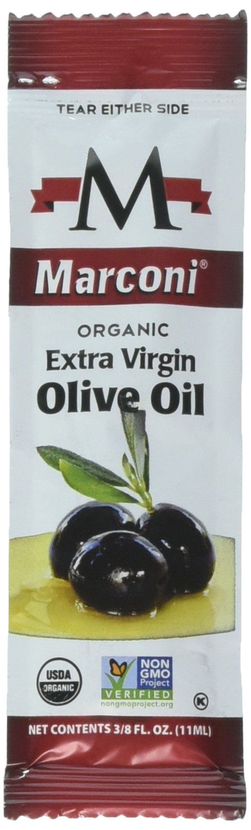 Marconi Organic EVOO packet 375oz for salads and bread dipping, offering convenient portion control.