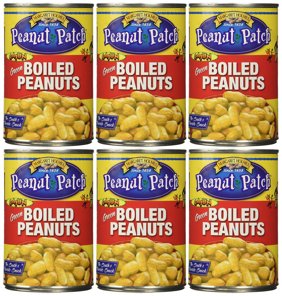 Margaret Holmes Cajun boiled peanuts can label close-up, bold snack option.