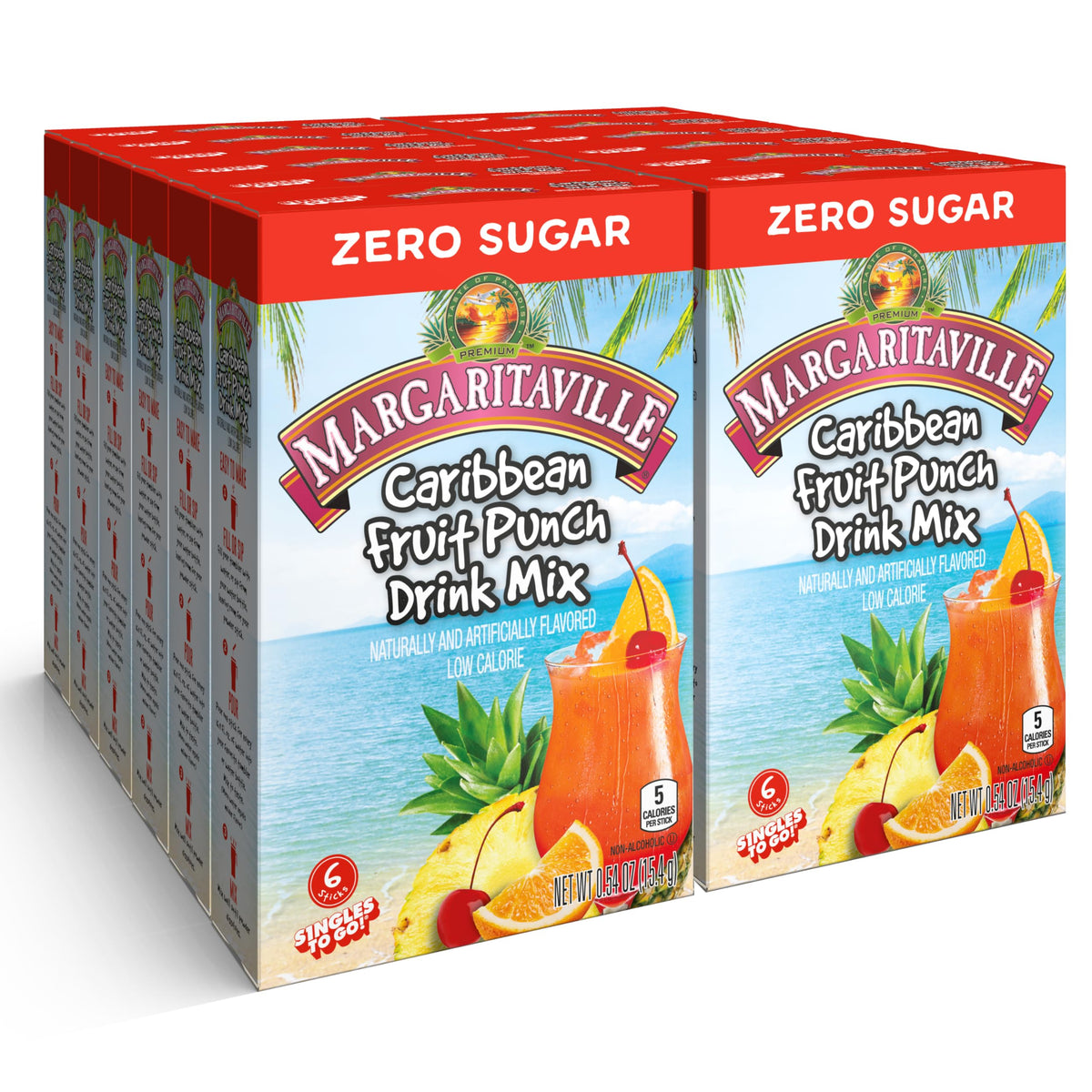 Margaritaville Singles to Go bottle pour shows quick mix in water for a refreshing break.
