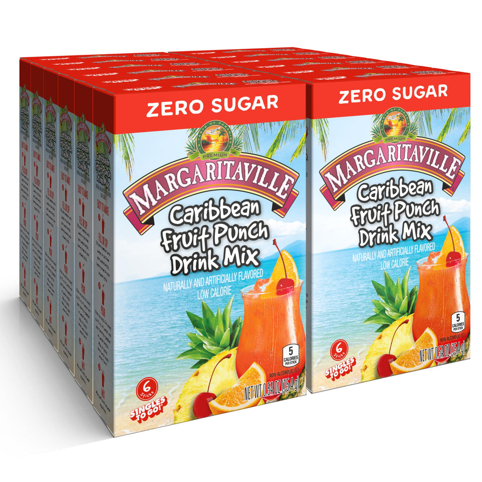 Margaritaville Singles to Go bottle pour shows quick mix in water for a refreshing break.