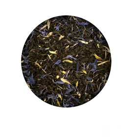 Mariage Frères Earl Grey French Blue royal blue cornflowers close-up for visual allure