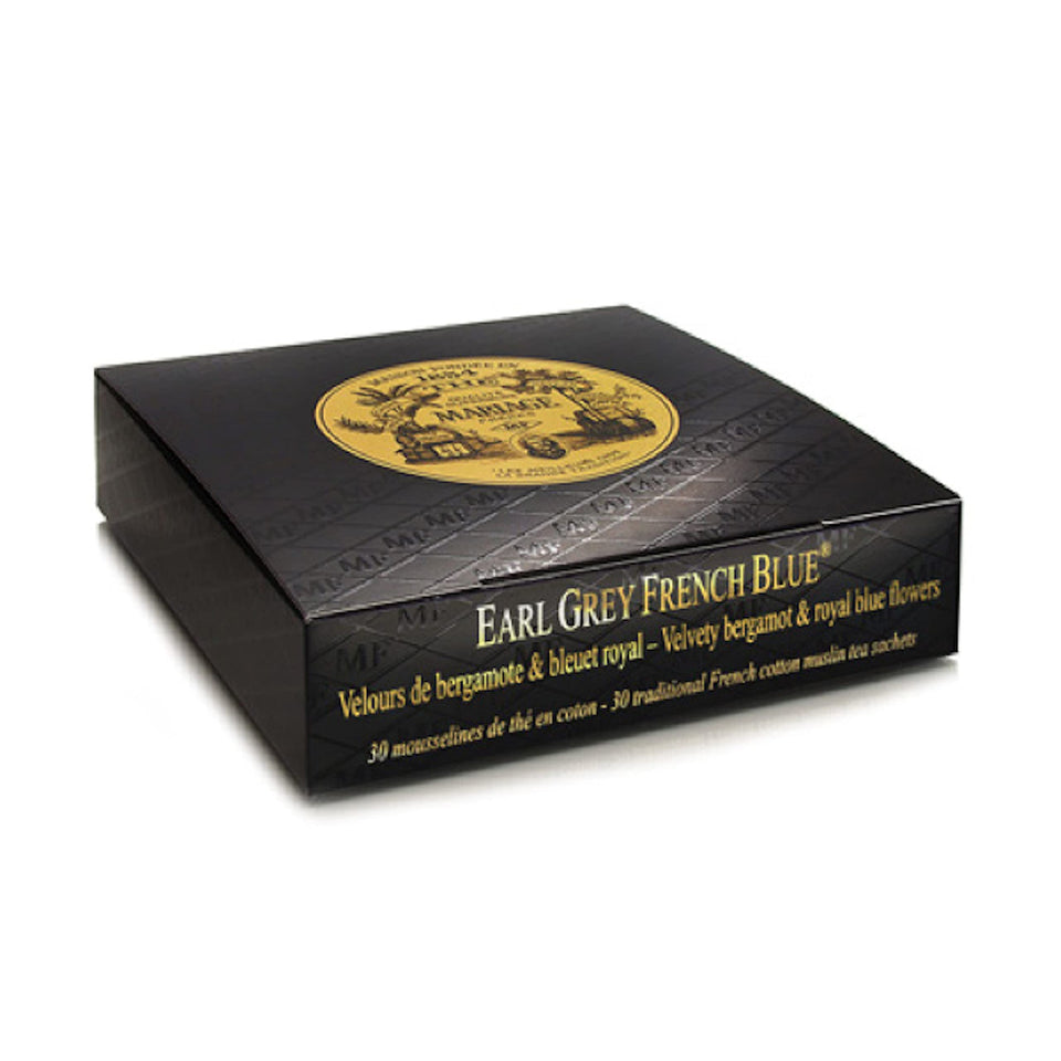 Mariage Frères Earl Grey French Blue tea box, ideal for refined afternoon ritual.