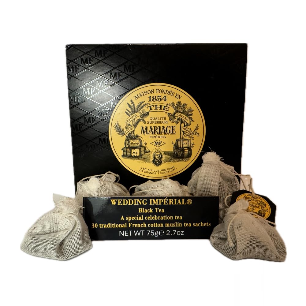 Mariage Frères Wedding Imperial teabag package—elegant box for gifting.