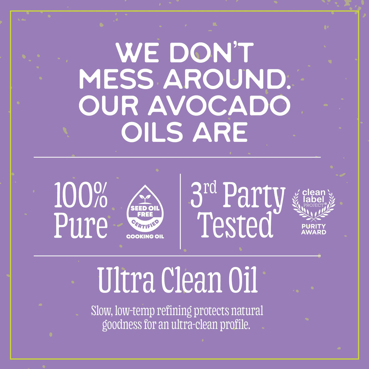 Marianne's Harvest avocado oil pantry scene shows versatile everyday cooking.