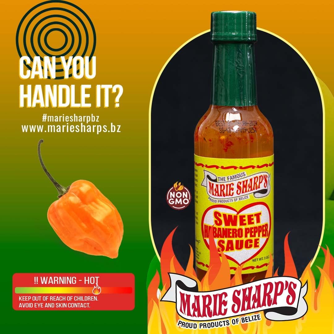Dipping with Marie Sharp's sauce pairs crackers with bold sweetness