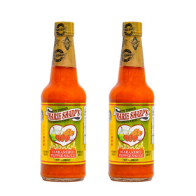 Marie Sharp's Fiery Hot Habanero Sauce bottle front view showing bold Belizean heat.