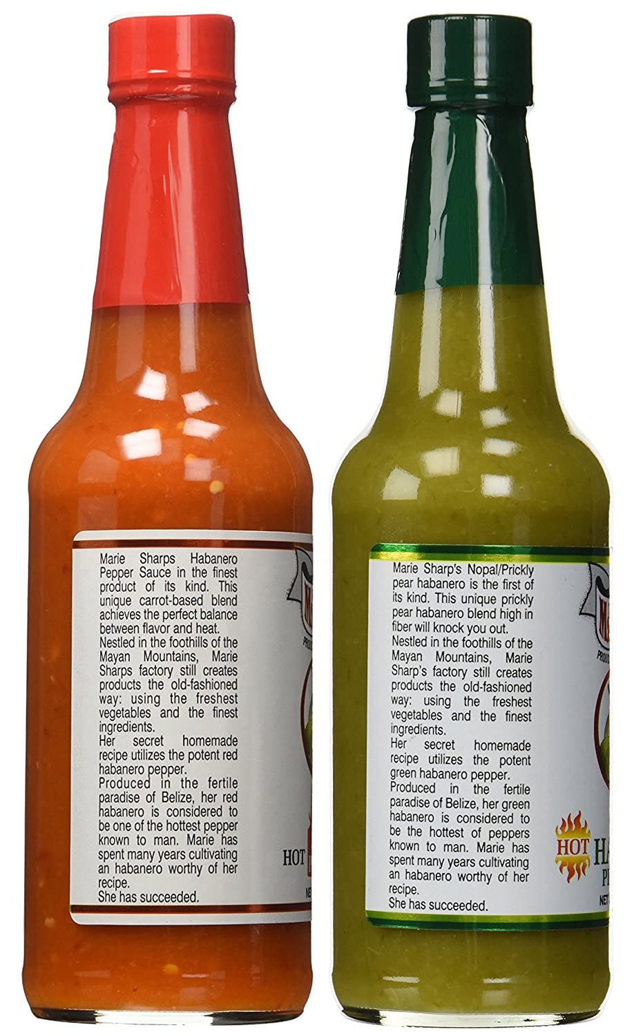 Marie Sharp's HOT and Green Habanero sauce pour adds bright flavor to tacos.