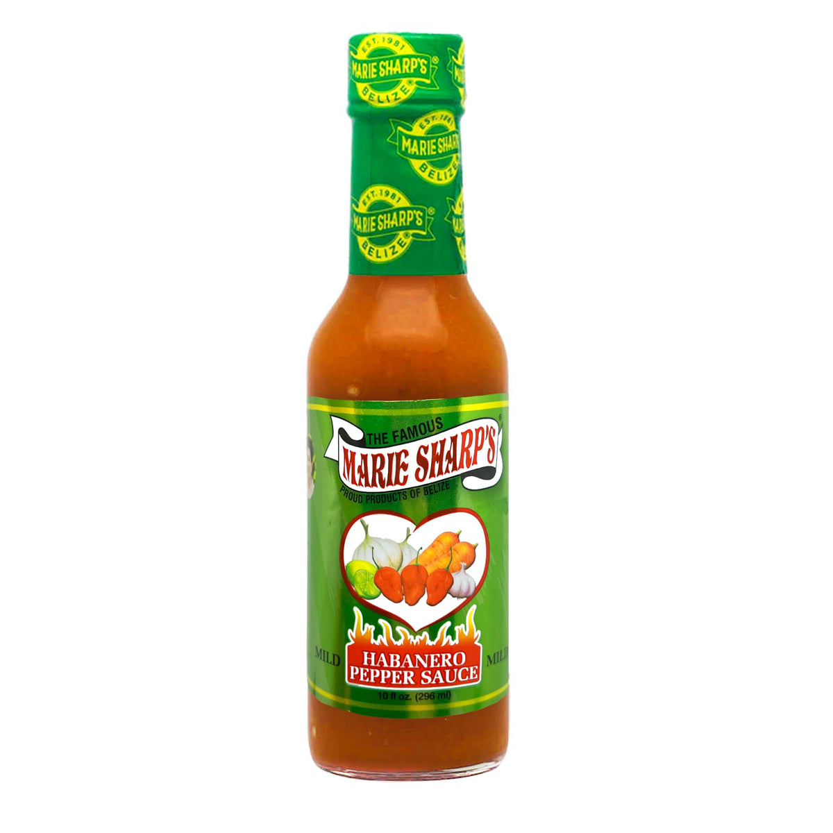 Marie Sharp's Mild Habanero sauce bottle pour ready to spice.