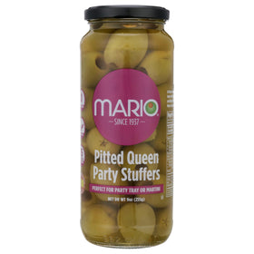 Mario Camacho Foods pitted queen olives pack for easy snacking and serving.
