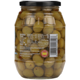 Mario Camacho pimiento-stuffed green manzanilla olives presented on tapas tray.