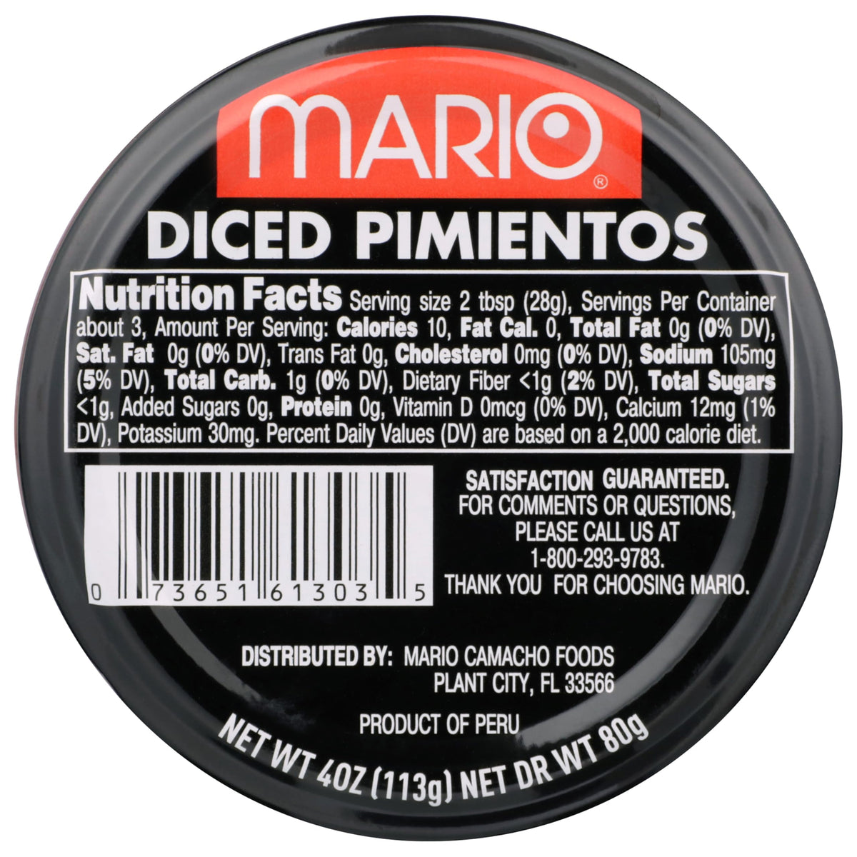 Mario Camacho Pimientos Diced close-up shows glossy chunks ideal for quick prep