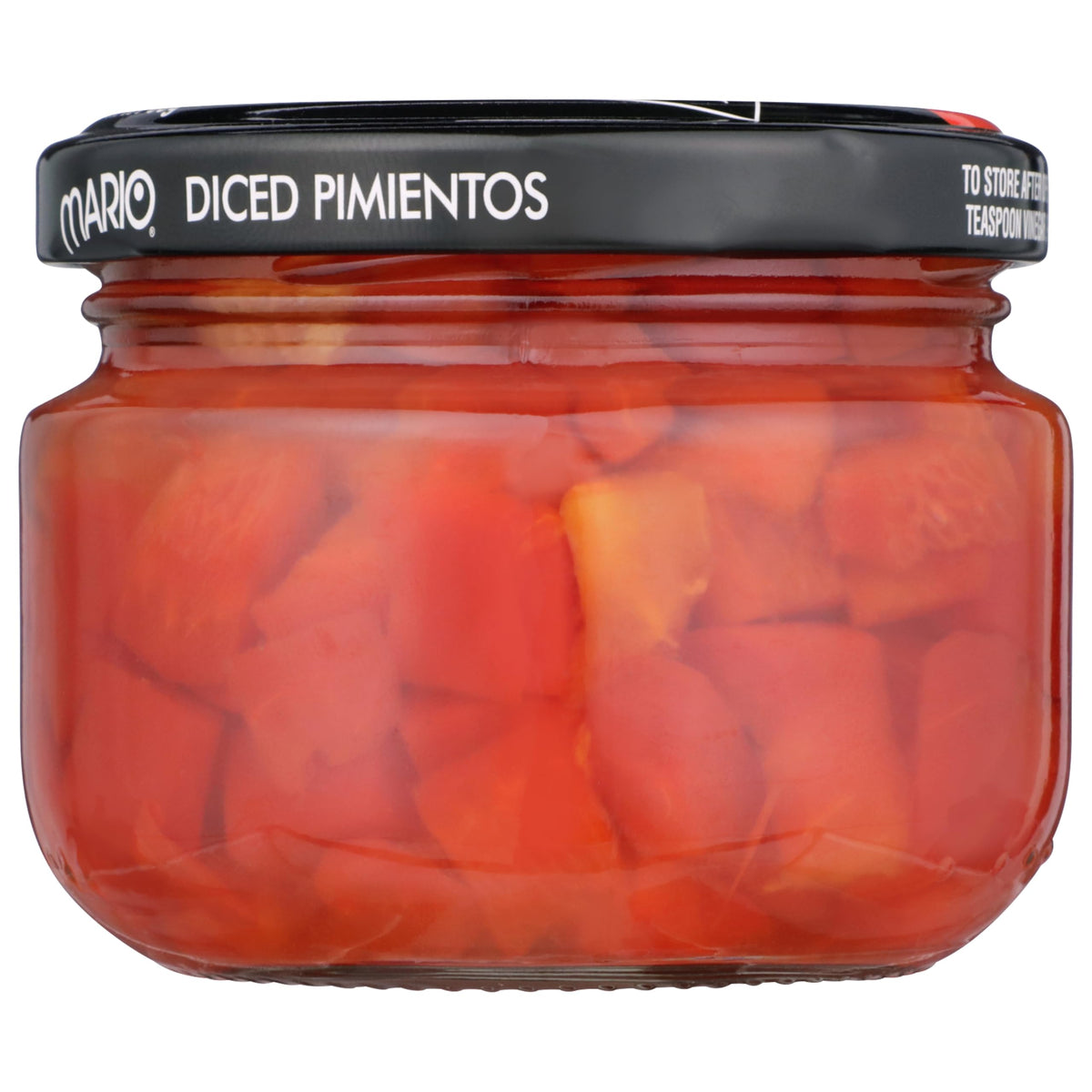 Mario Camacho Pimientos Diced serves as a vibrant salad topping