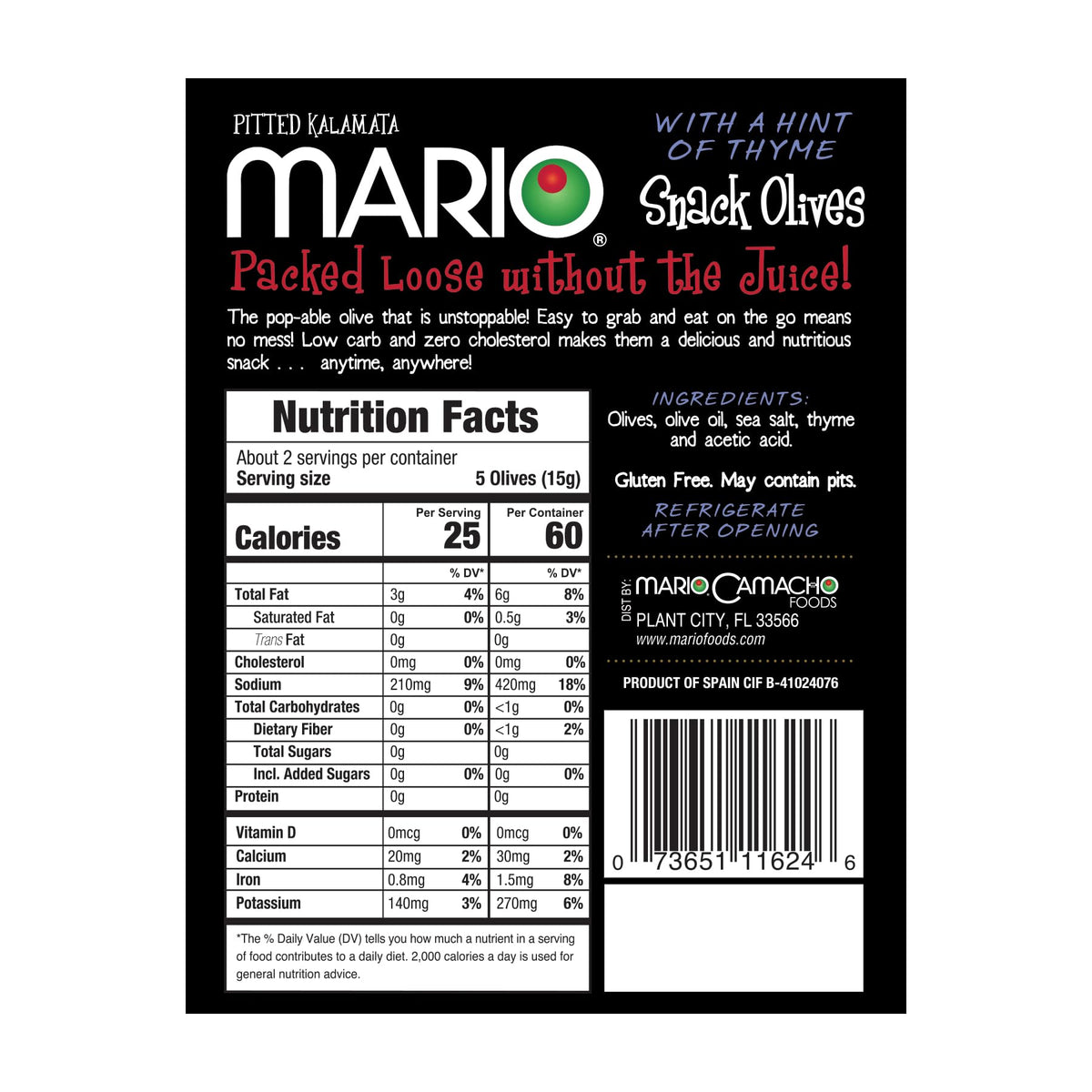 Versatile Mario Camacho olives pair with cheese, grains, and Mediterranean dishes.