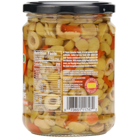 Mario Camacho olives on Mediterranean antipasti platter.