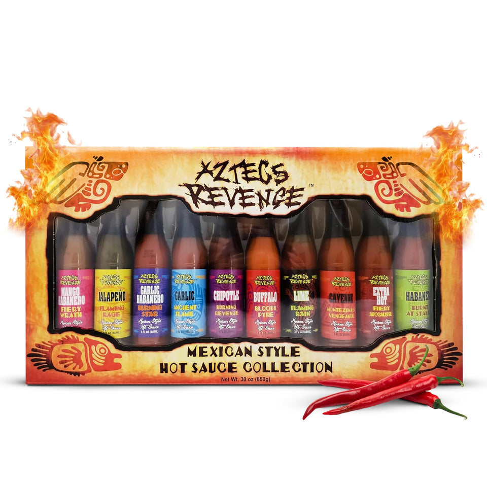 Marketplace Brands Aztecs Revenge bottle front view for bold heat on wings or tacos.