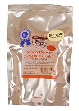 MarketSpice Cinnamon-Orange Decaf Teabags for a caffeine-free evening ritual.