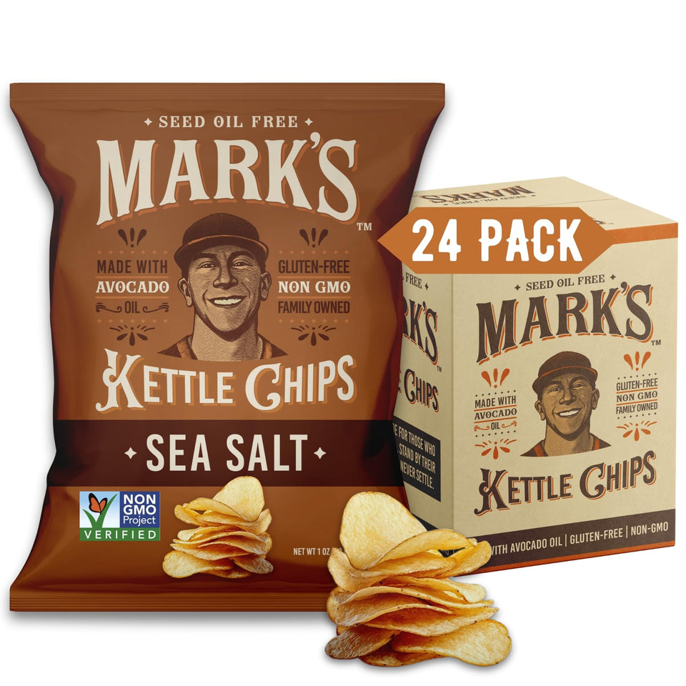 Mark's avocado oil chips sea salt pack for on-the-go snacking.