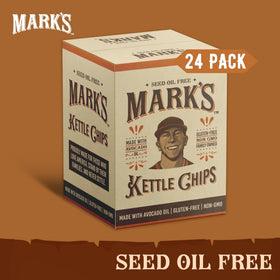 Mark's gluten-free non-GMO label on pack of Mark's chips.