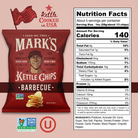Mark's non-GMO verified chips indicate ingredient transparency and trust.