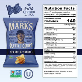 Mark's chips gluten-free label indicating dietary option