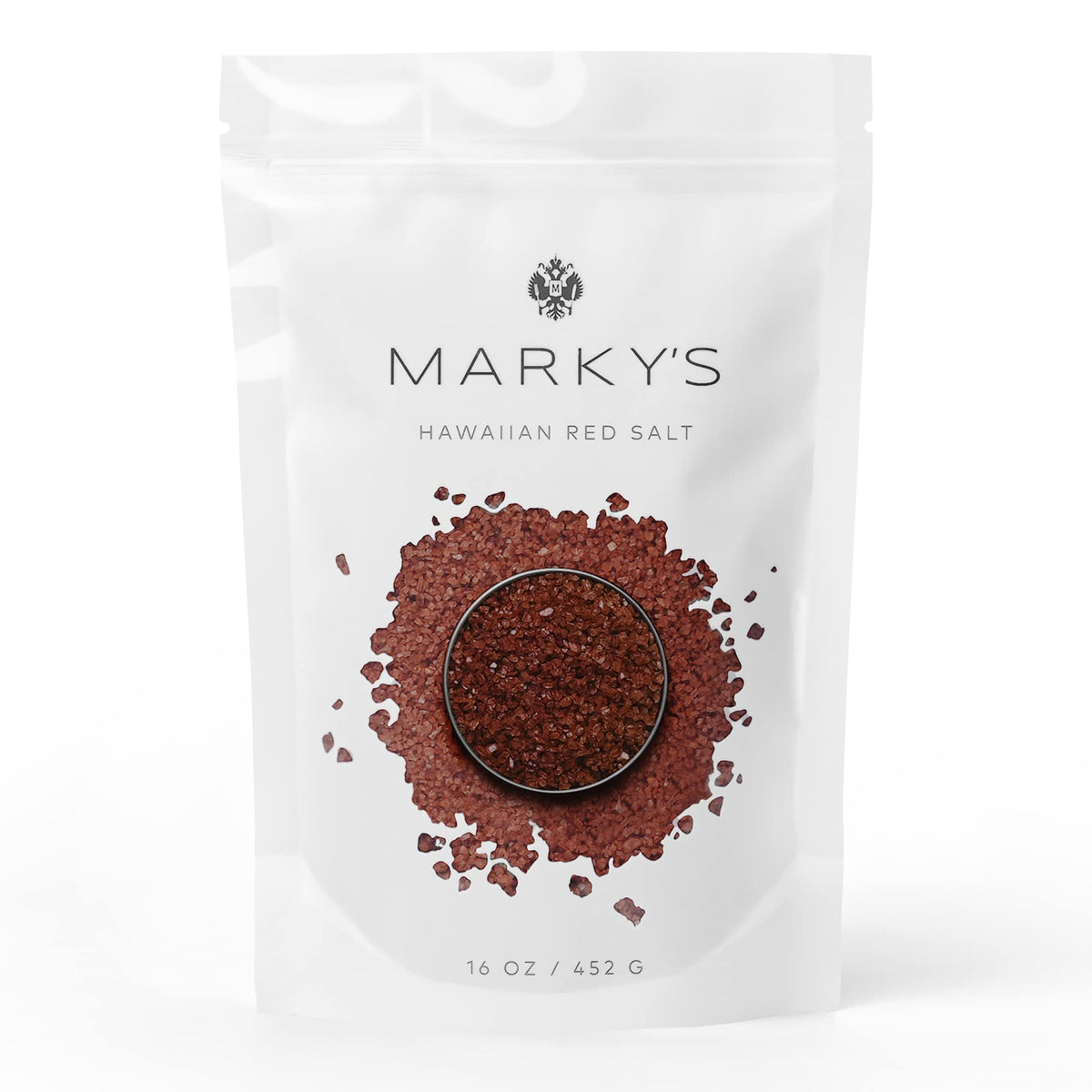 MARKY'S Alaea red salt cured meats use closeup suggests authentic seasoning for preserved dishes