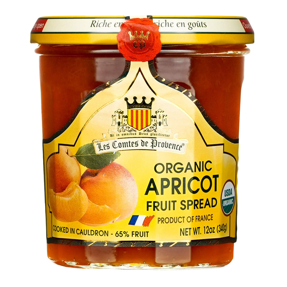 MARKY'S apricot jam jar close-up highlights rich fruit flavor for toast.
