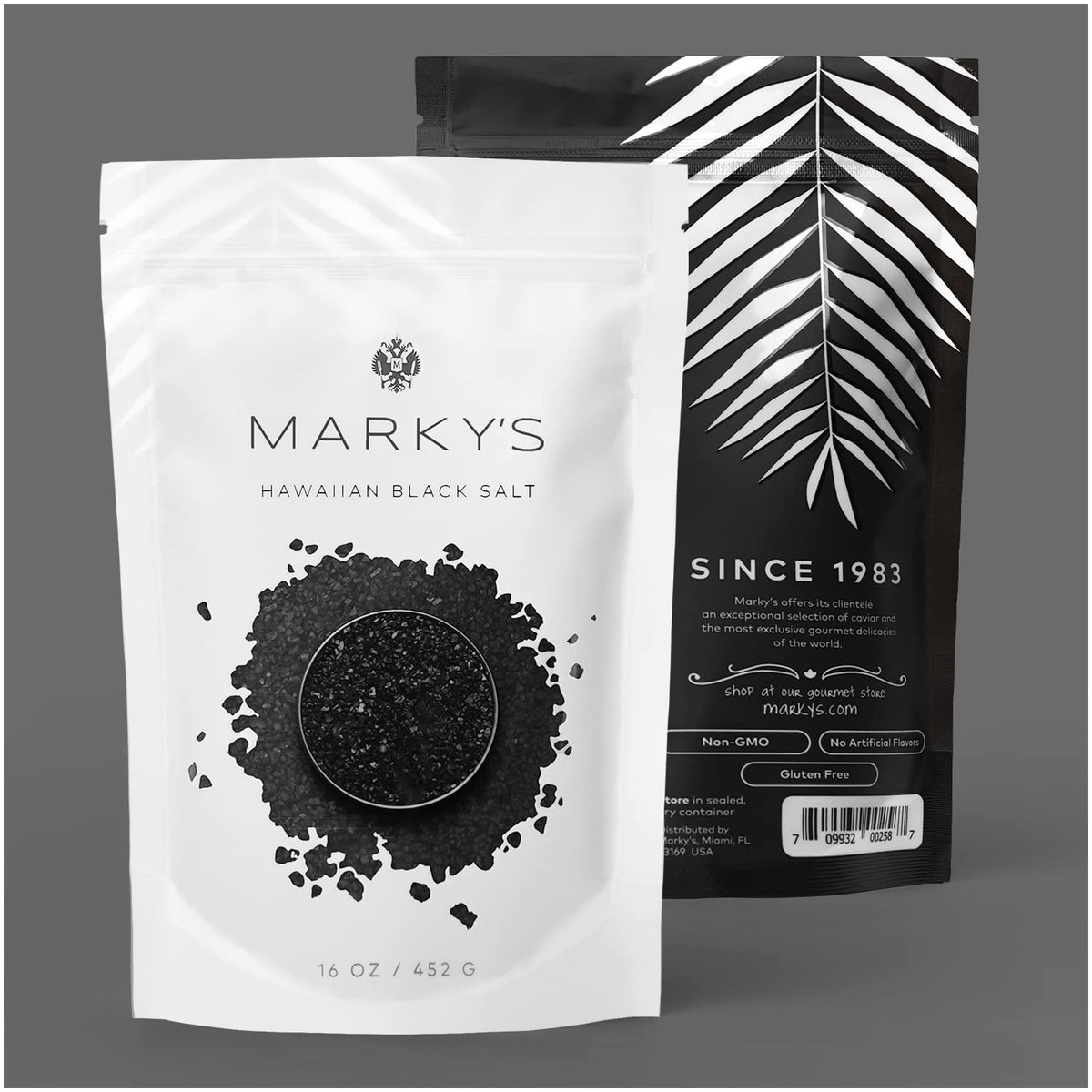MARKY'S Hawaiian Black Salt with glittering appearance enhances salads and seafood dishes.