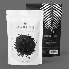 MARKY'S Hawaiian Black Salt with glittering appearance enhances salads and seafood dishes.