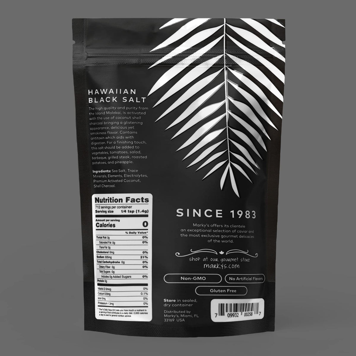 MARKY'S Hawaiian Black Salt is perfect for salads, veggies, and roasts.