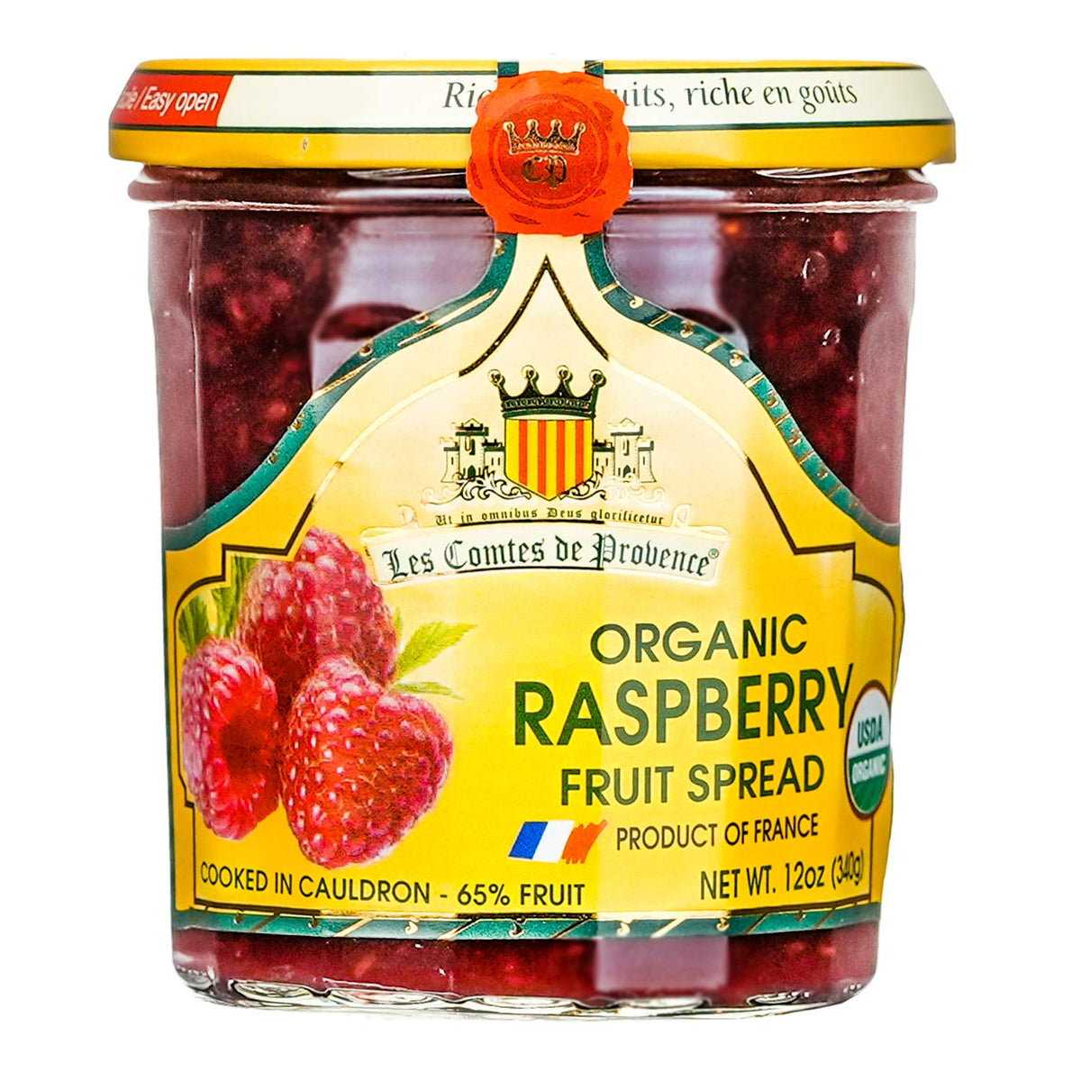 MARKY'S Raspberry Jam Spread 12 oz jar with organic ingredients and Provençal charm for breakfast