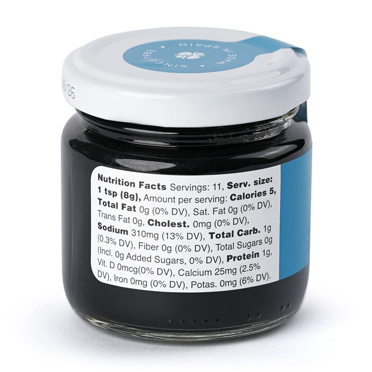 Close-up of Marky's squid ink bottle for rich seafood color