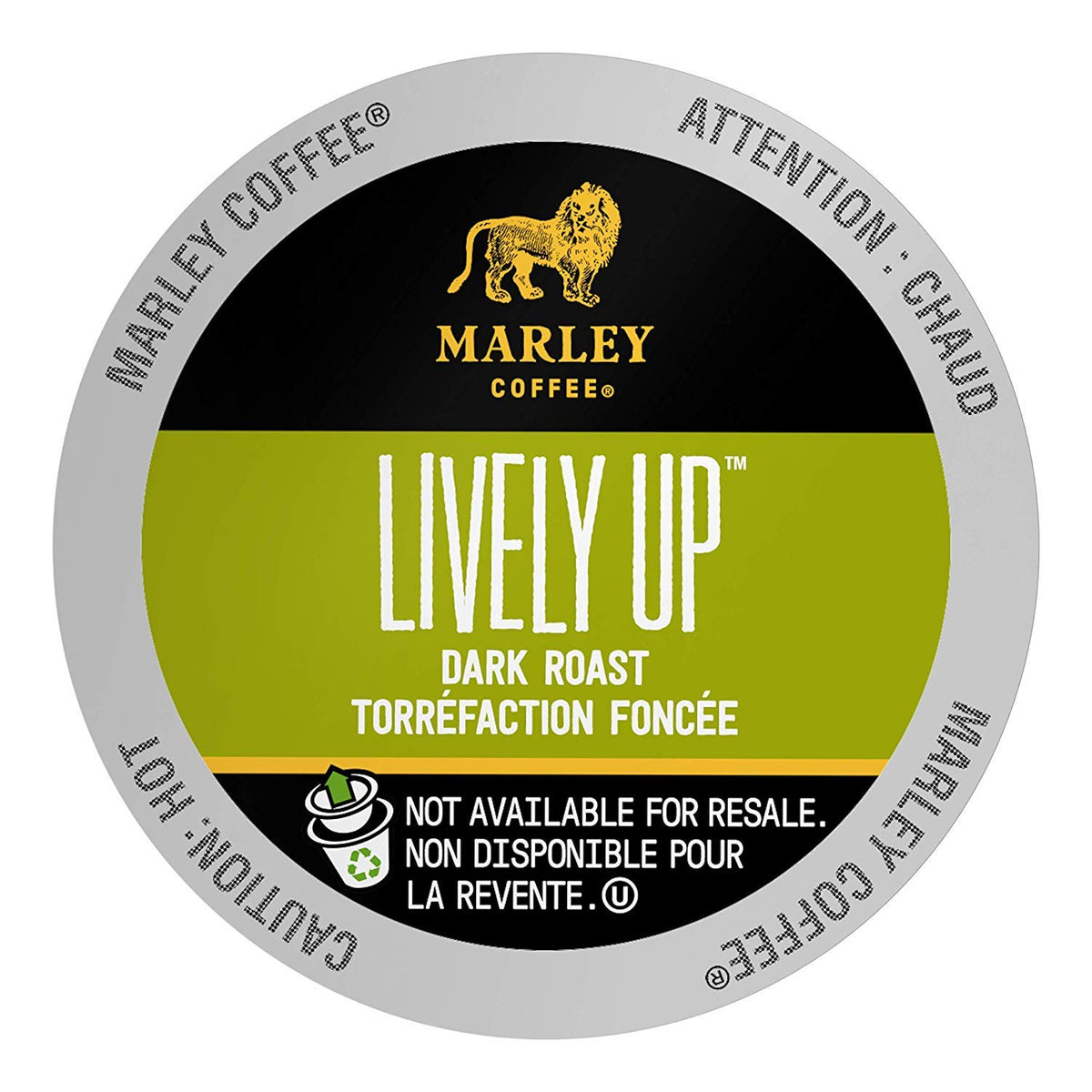 Marley Coffee Lively Up espresso-roast pod ready for bold morning brew