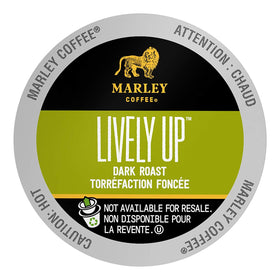 Marley Coffee Lively Up espresso-roast pod ready for bold morning brew