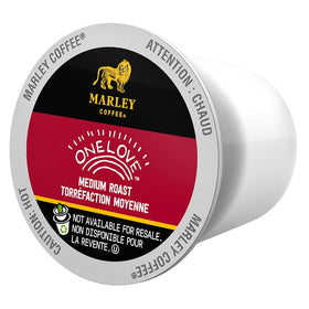 Box set of four boxes of 24 RealCup cups featuring Marley branding.