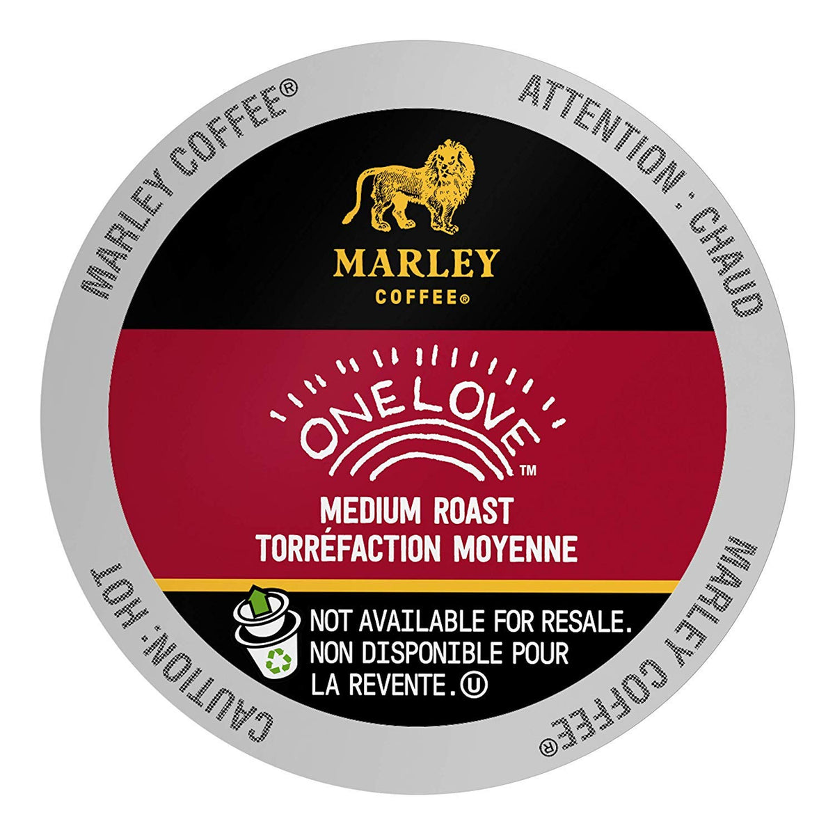 Marley Coffee One Love RealCup packaging on a box, ideal for quick single-serve mornings.