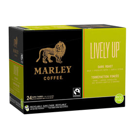 Marley Coffee RealCup packaging seal emphasizing freshness and clean taste