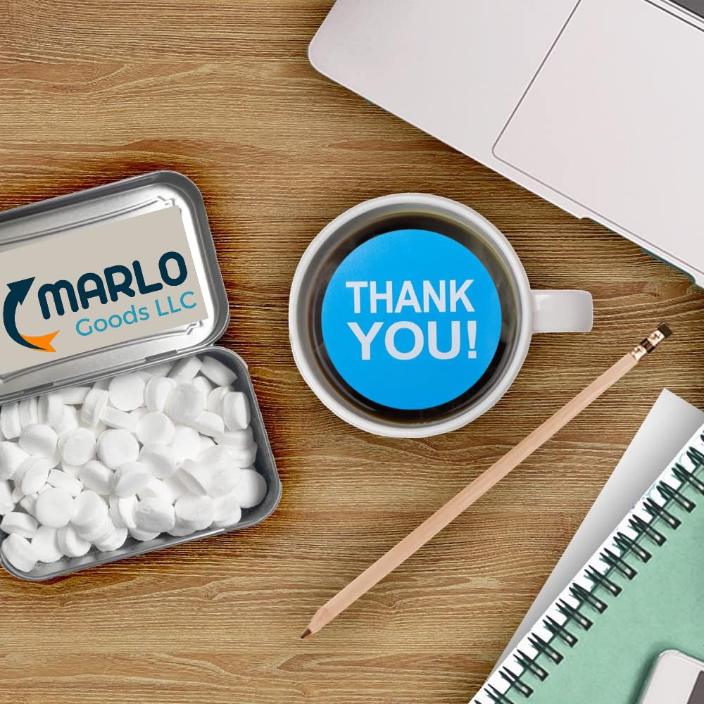 Close-up of Marlo Goods peppermint mints inside a tin for quick refreshment.