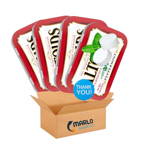 Marlo Goods Curiously Strong Peppermint Mints in tin packaging for on-the-go freshness.