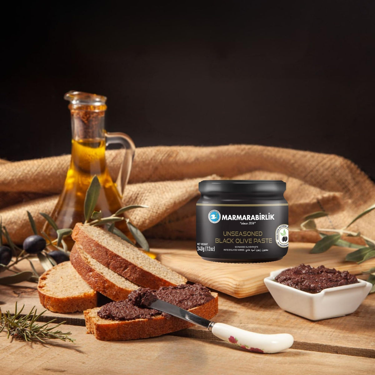 Marmarabirlik Spread on a plate, adding depth to a Mediterranean platter