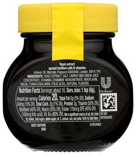 Marmite bottle used as a savory glaze for roasted vegetables.
