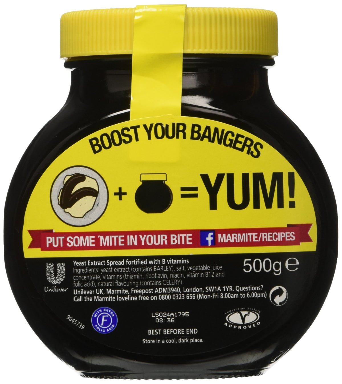 Marmite Yeast Spread on toast, rich B vitamins for daily meals.
