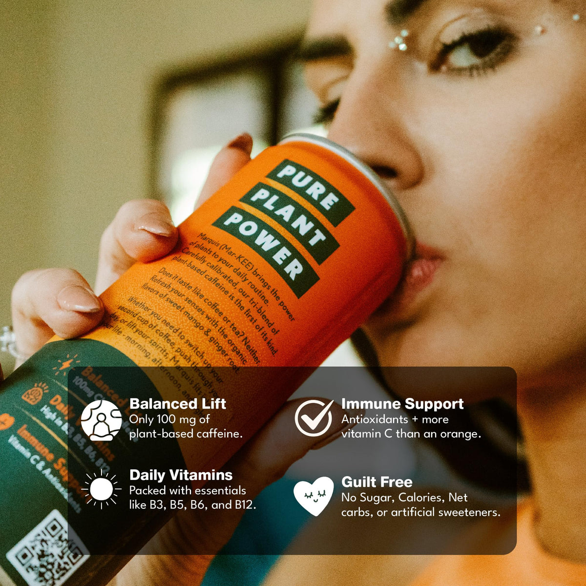 Marquis Vitamin C and B vitamins panel underscores functional energy support.