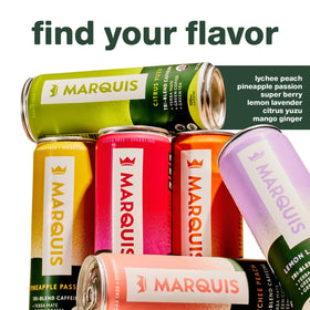 Marquis 12-pack pack-shot highlights convenient, on-the-go energy anytime.