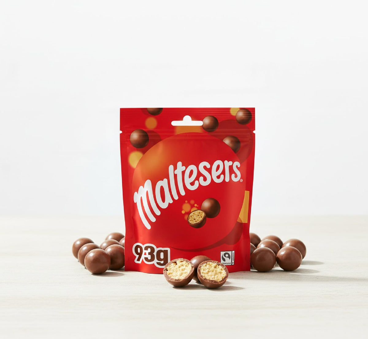 Mars Maltesers front pouch highlighting Fairtrade ingredients for ethical snacking