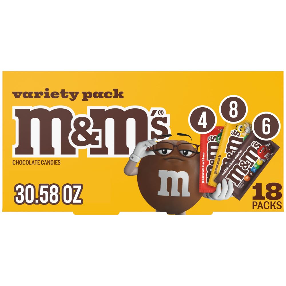 Mars M&M'S variety pack of 18 bags for easy sharing at parties